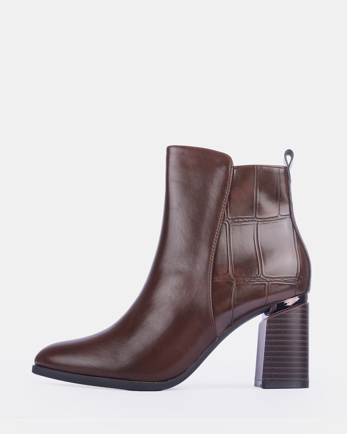 Women's Side Zip Block Heel Ankle Boots