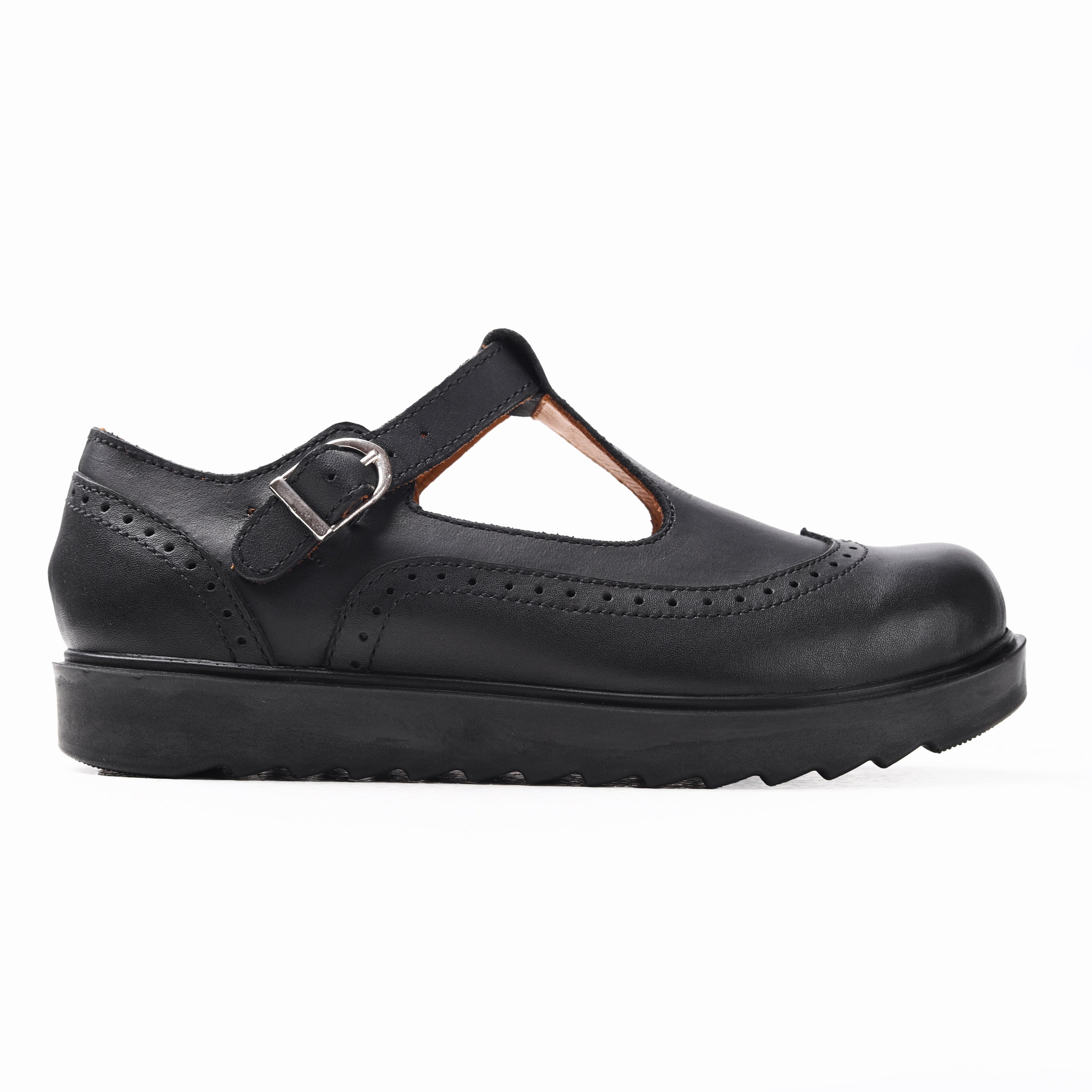 Black Shoes with Pull Tab for Kids(M) L608