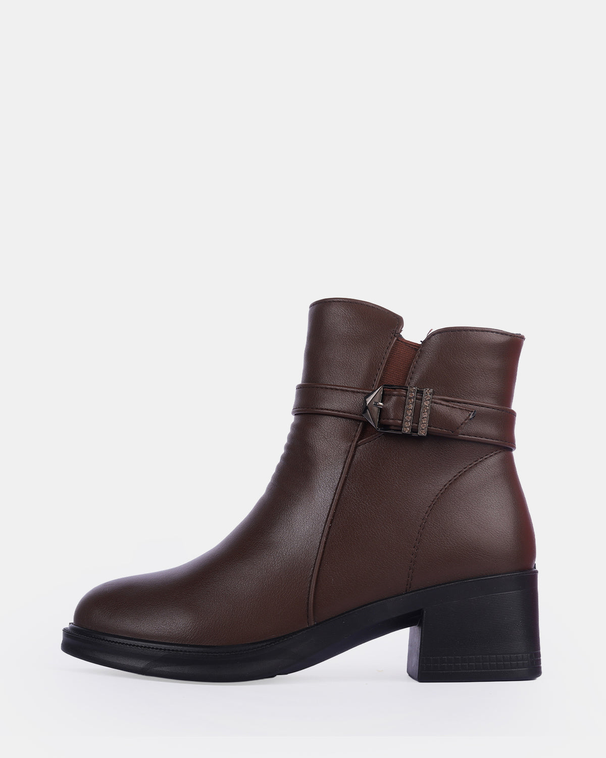 Women's Strap Detail Low Heel Ankle Boots