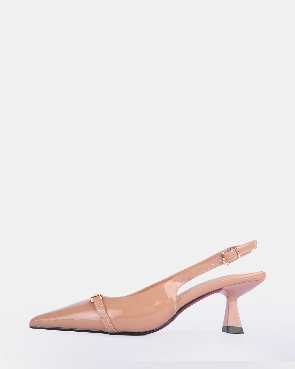 Women's Patent Buckle Slingback Heels