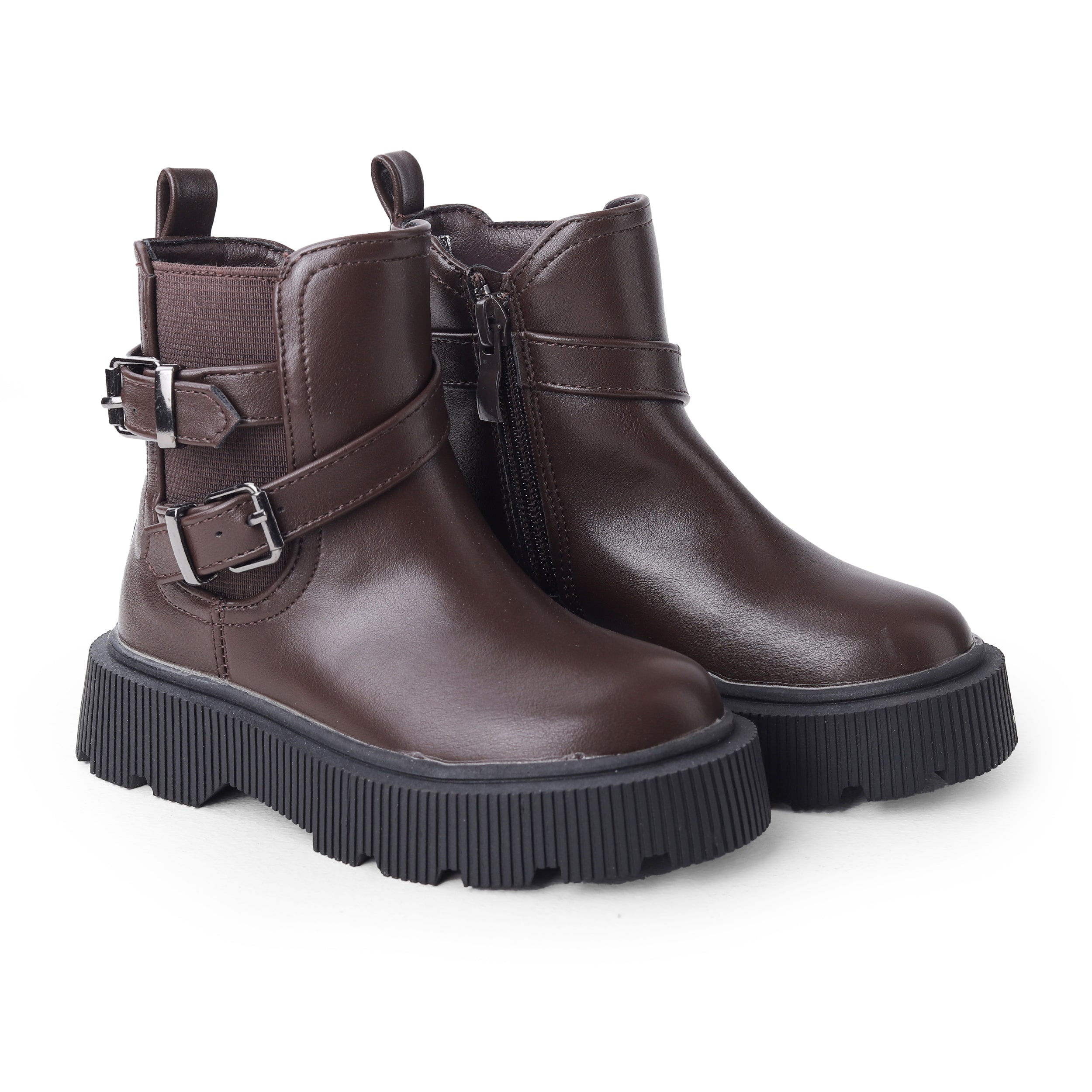 Lotfy Half Boot For Kids B52705 Brown