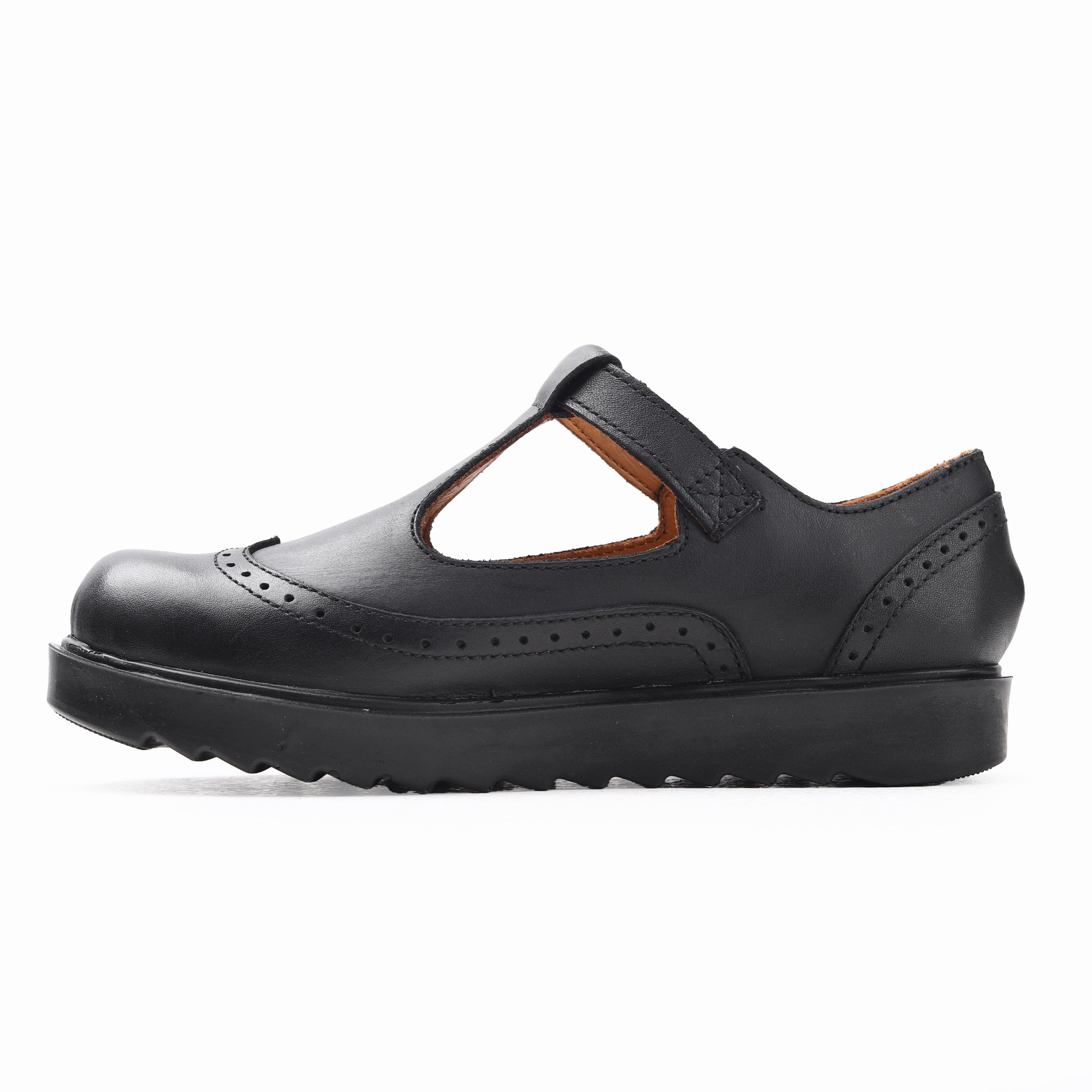 Black Shoes with Pull Tab for Kids(M) L608