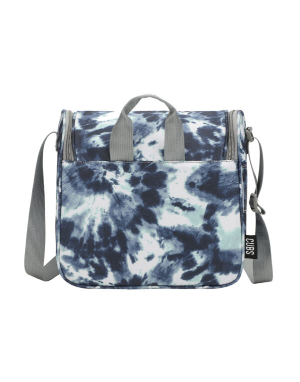 Black and White Tie Dye cross body lunch bag