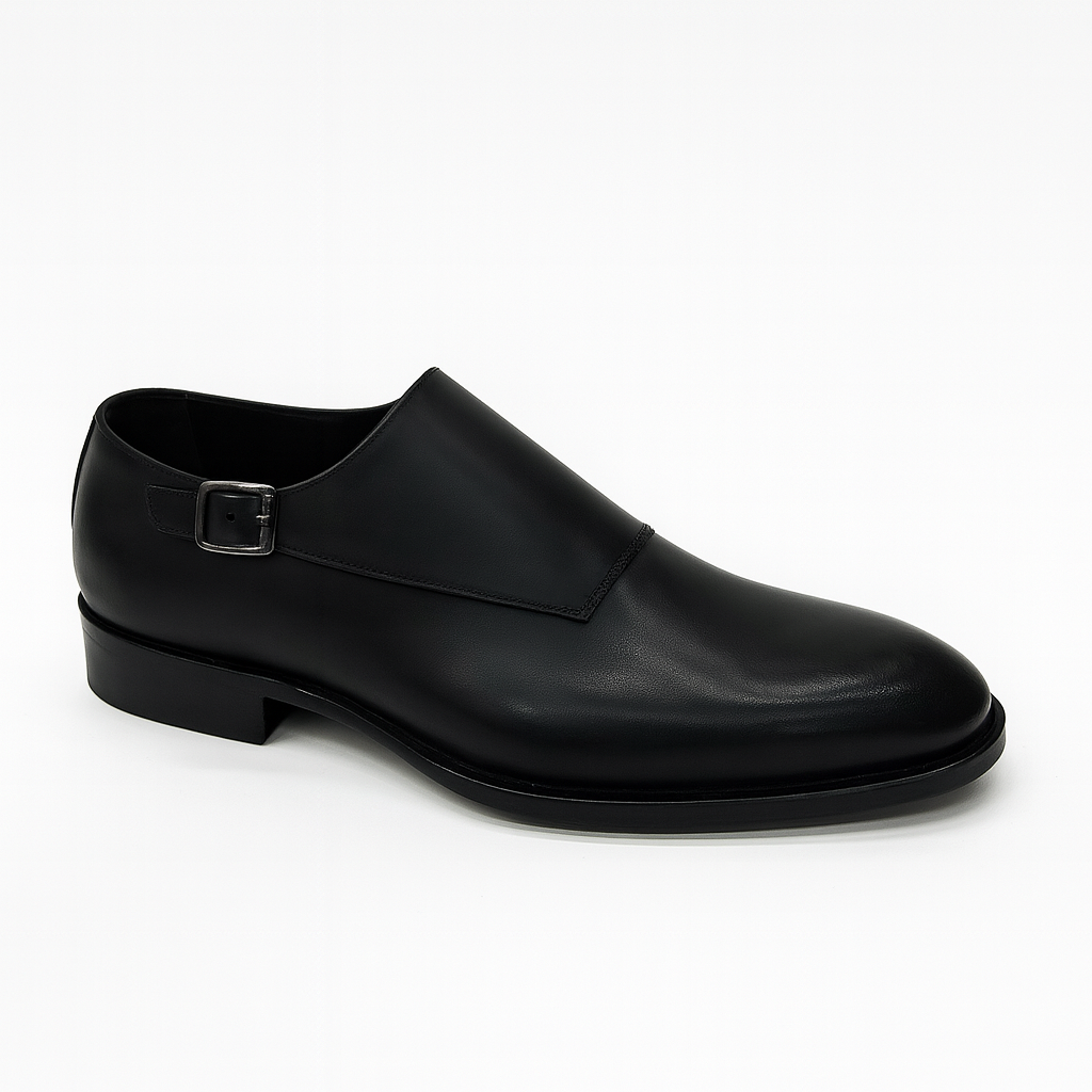 Men’s Double Monk Strap Dress Shoes – Black