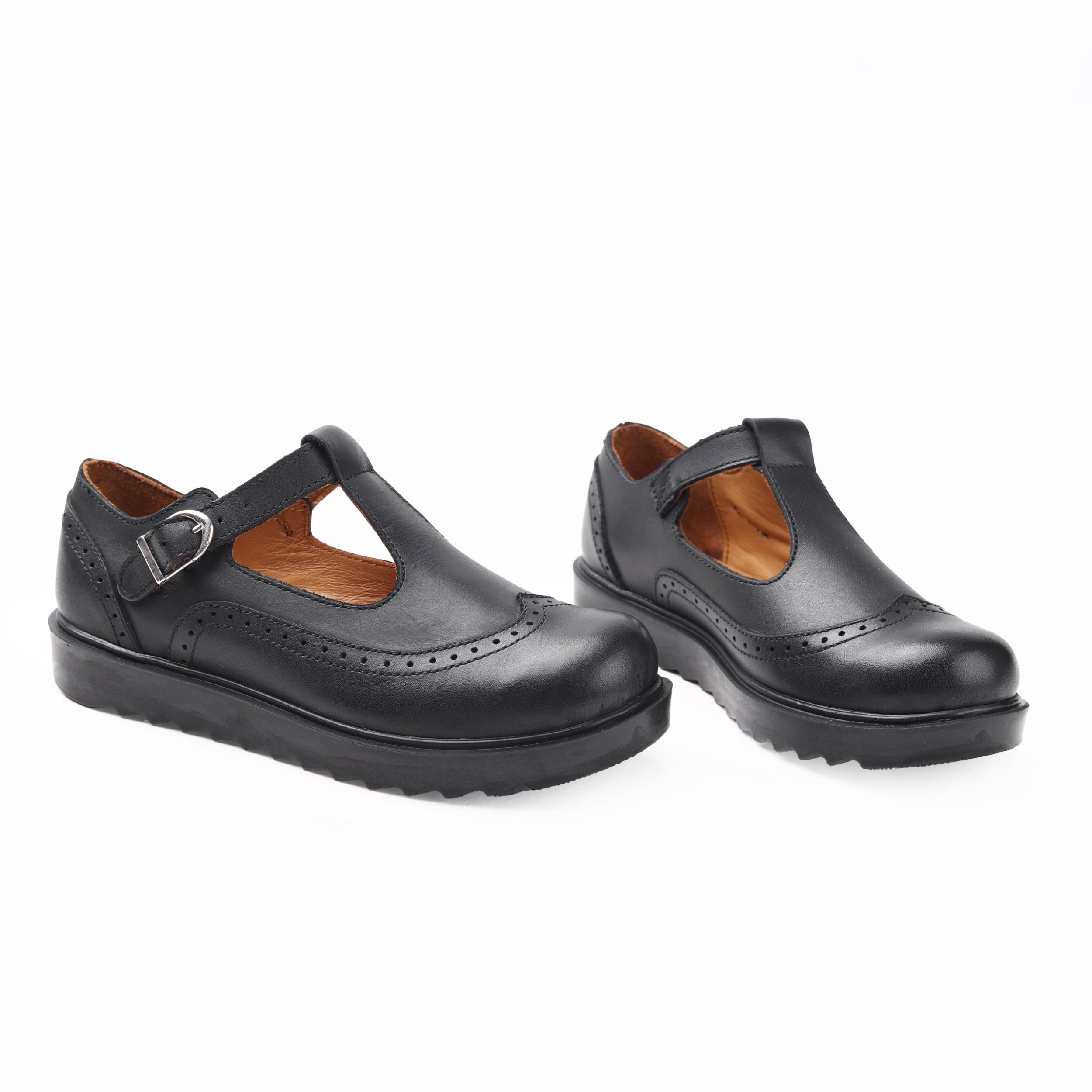 Black Shoes with Pull Tab for Kids(M) L608