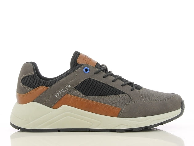 Sprox Leather Heel-Tab Lace-Up Sneakers For Men 511903