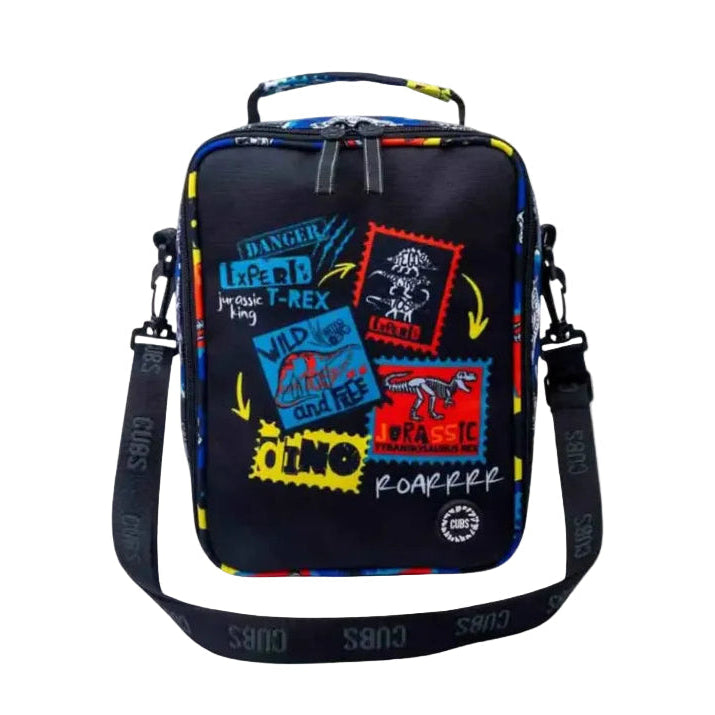 Navy T-Rex Lunch bag