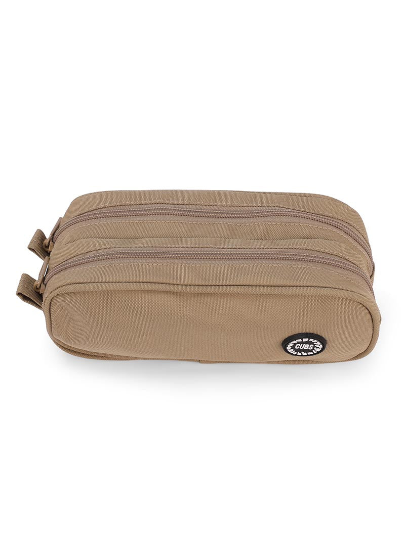 Khaki Double Zipper Pincel case 2L