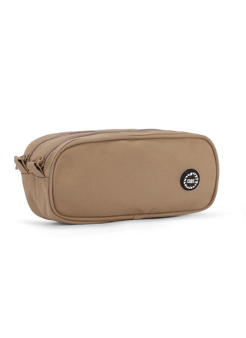Khaki Double Zipper Pincel case 2L