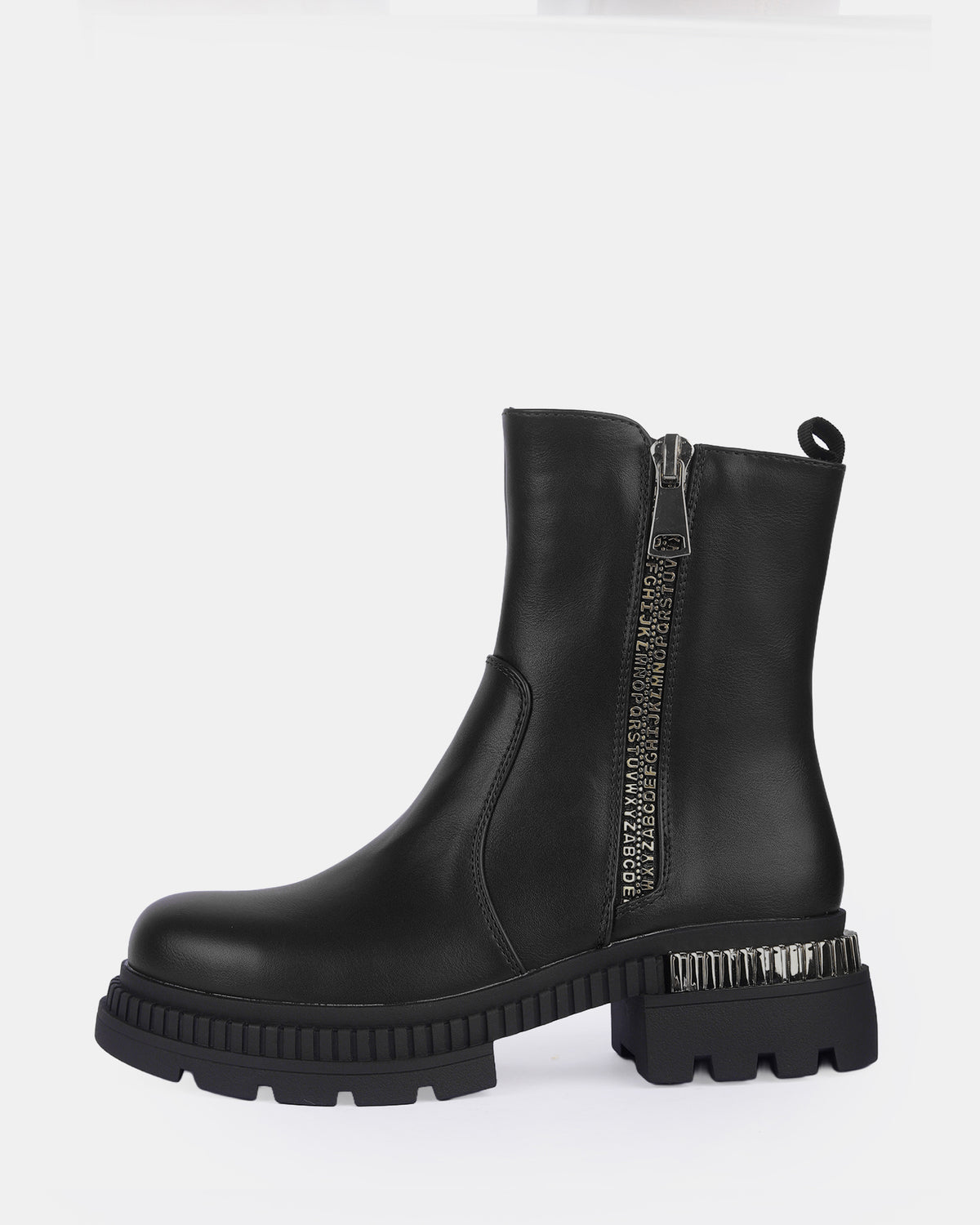 Women's Chunky Sole Zip Ankle Boots