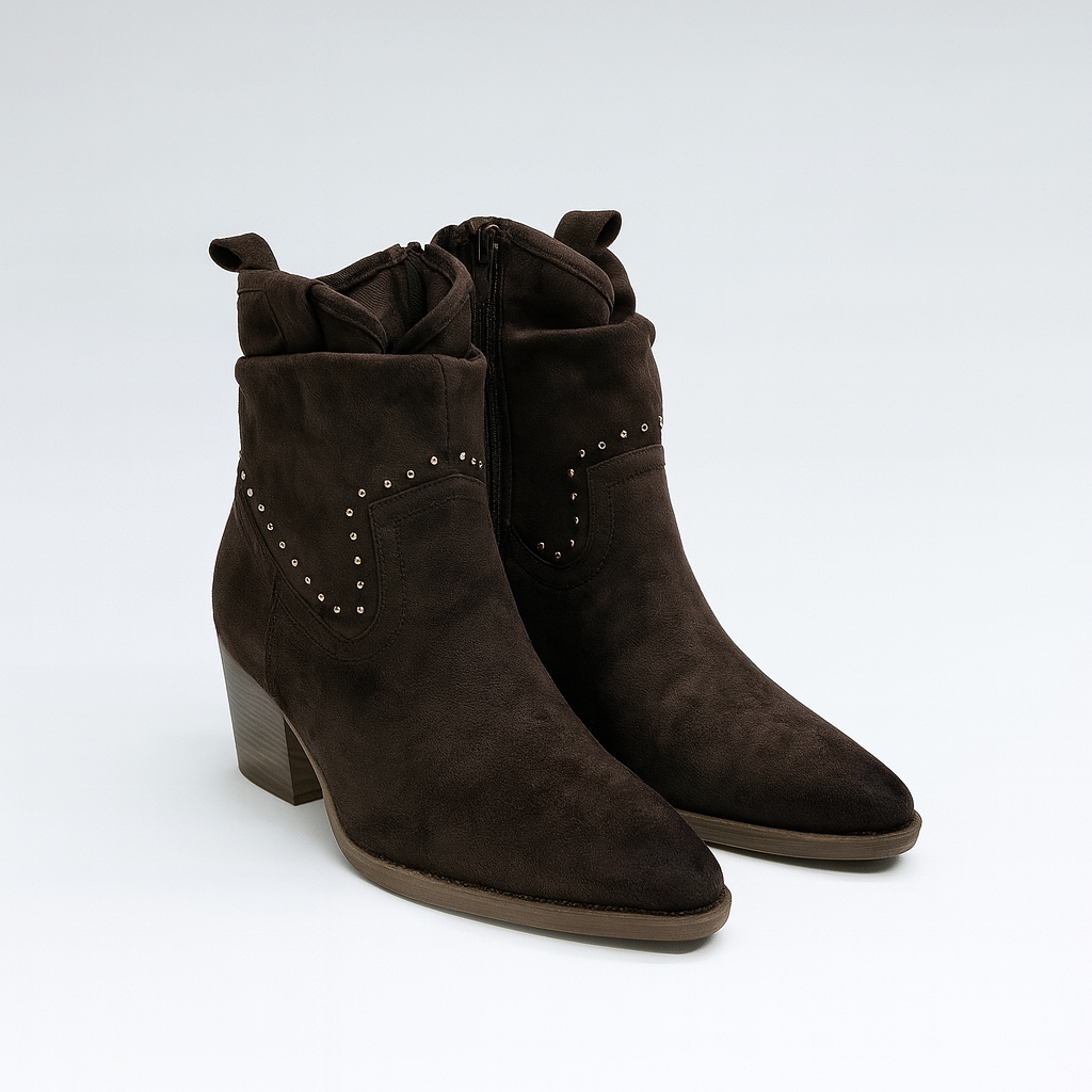 Suede Ankle Boot For Women P9 Brown
