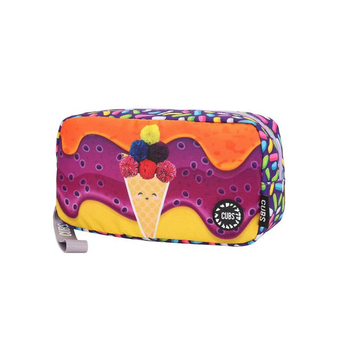 Purple Ice Cream Special Embroidery Pencil Case