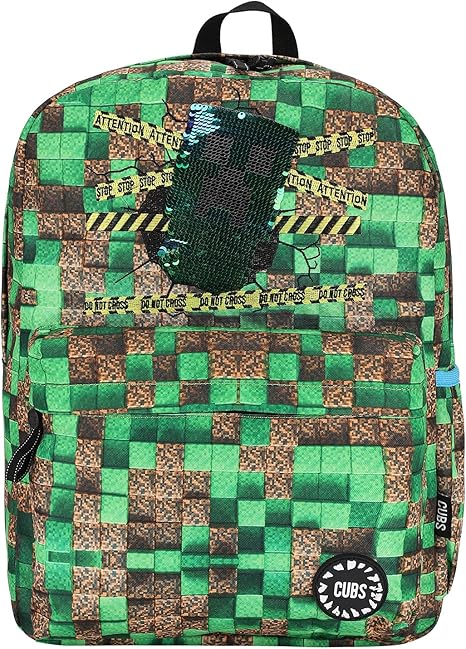 CUBS Junior Student Backpack Mine craft Sequin