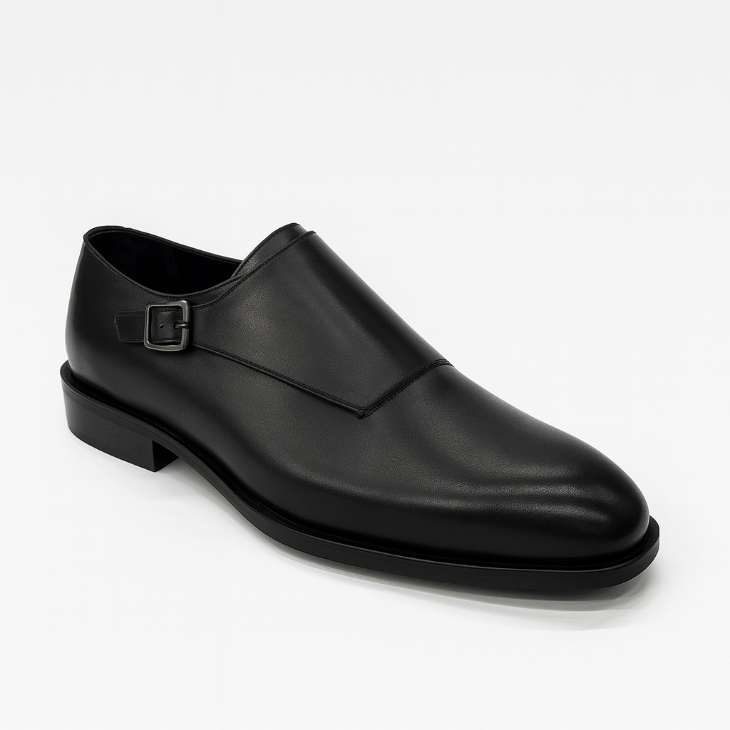 Men’s Double Monk Strap Dress Shoes – Black