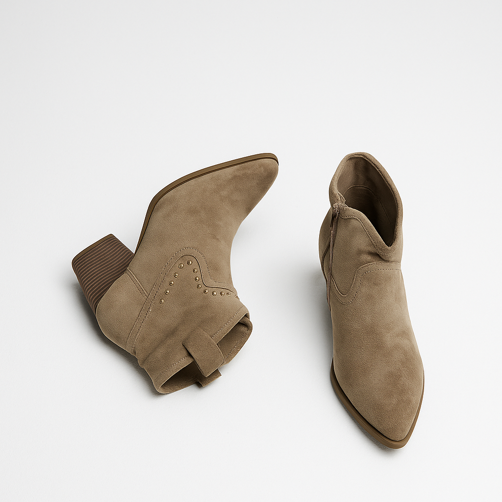 Suede Ankle Boot For Women P9 Khaki