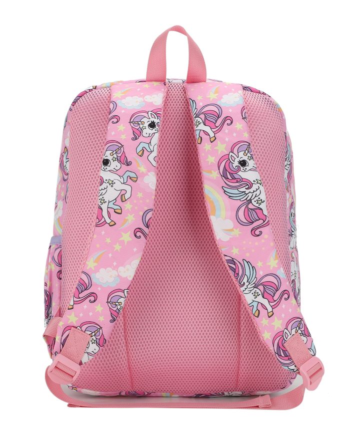Baby Pink Unicorn and Rainbows Junior Student Backpack