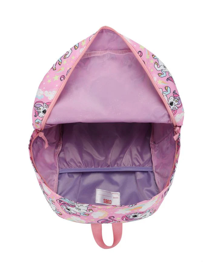 Baby Pink Unicorn and Rainbows Junior Student Backpack