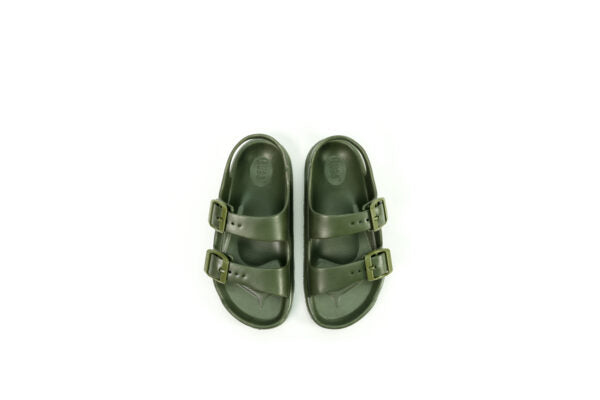 army green kids safari sandal