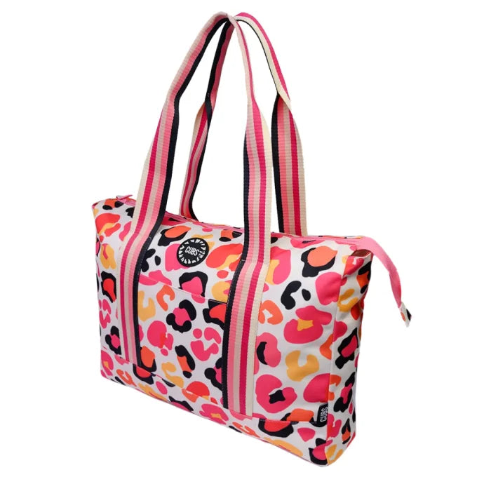 Pink Leopard & Popsticks Double Face Tote Bag