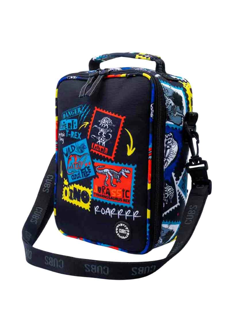 Navy T-Rex Lunch bag