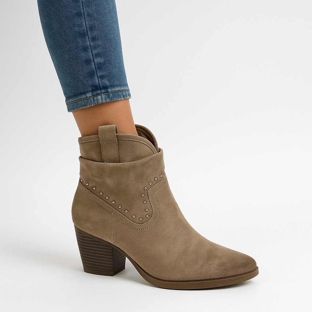 Suede Ankle Boot For Women P9 Khaki