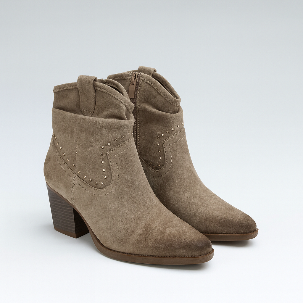 Suede Ankle Boot For Women P9 Khaki
