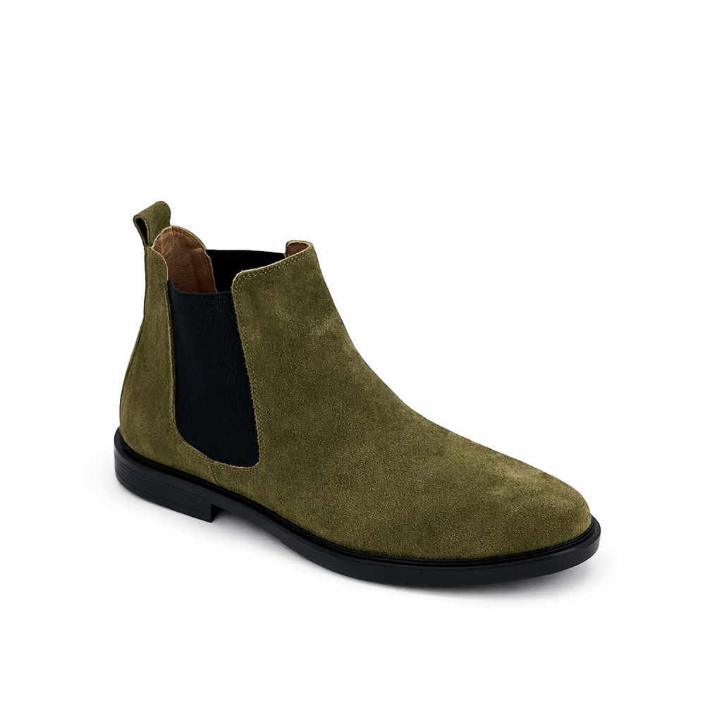 Suede Ankle Boot For Men Olive