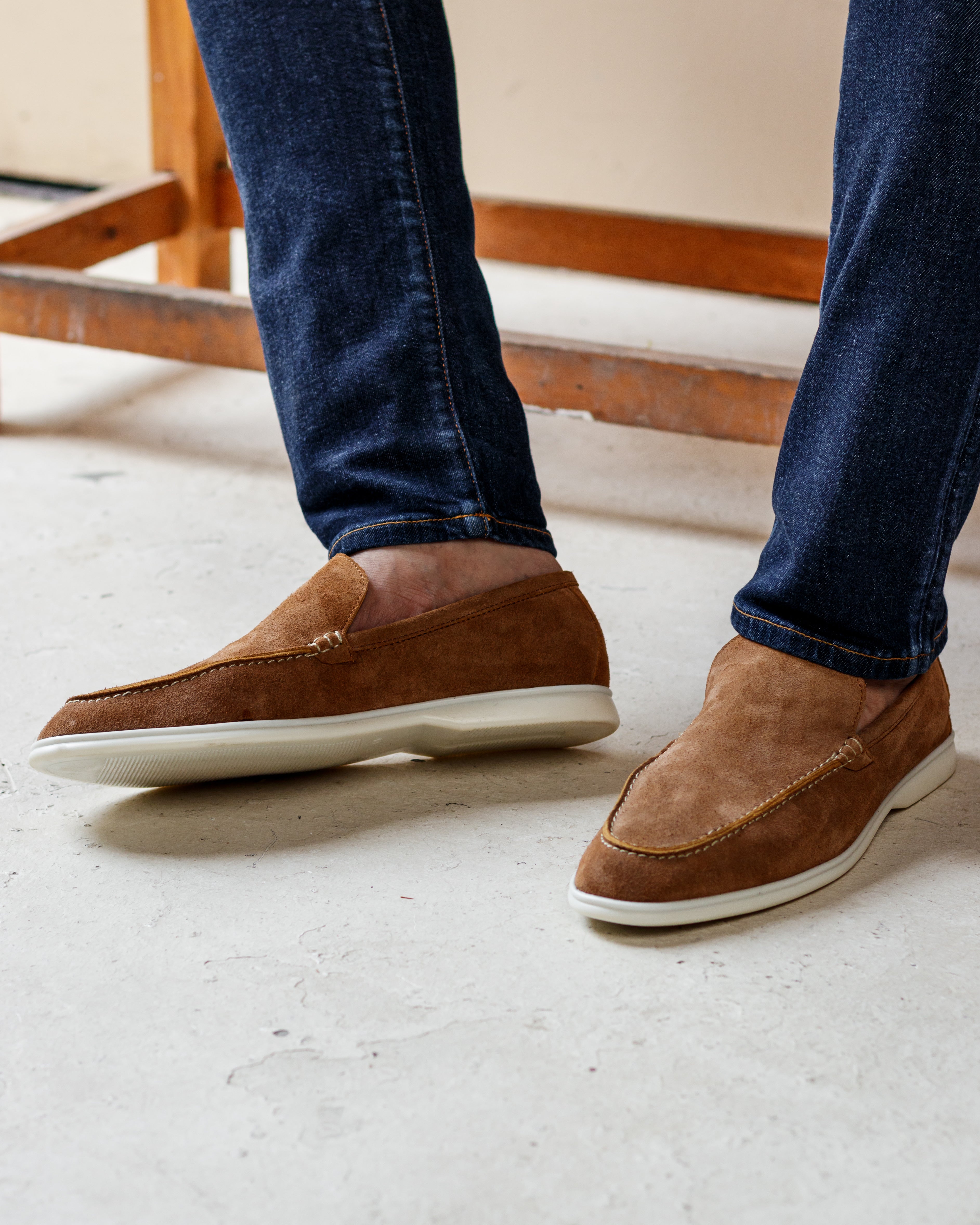 Heritage Suede Flat Loafers For Men