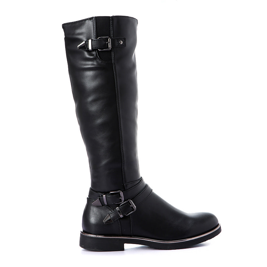 Shoeroom Leather Knee Boot For Women 1879