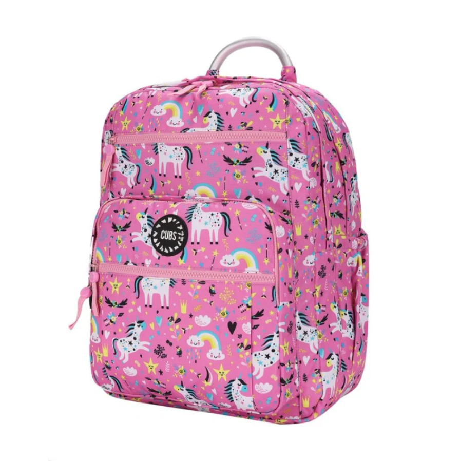 Senior Student Cute Pink Unicorn Backpack