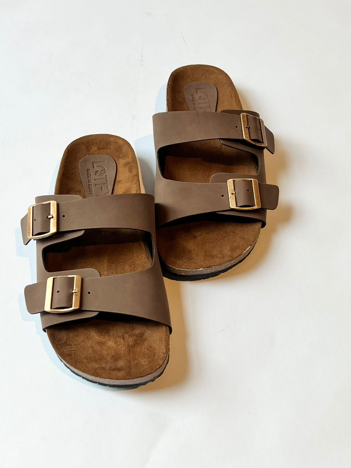 Lotfy Suede 2-Strap Slides For Men 36503