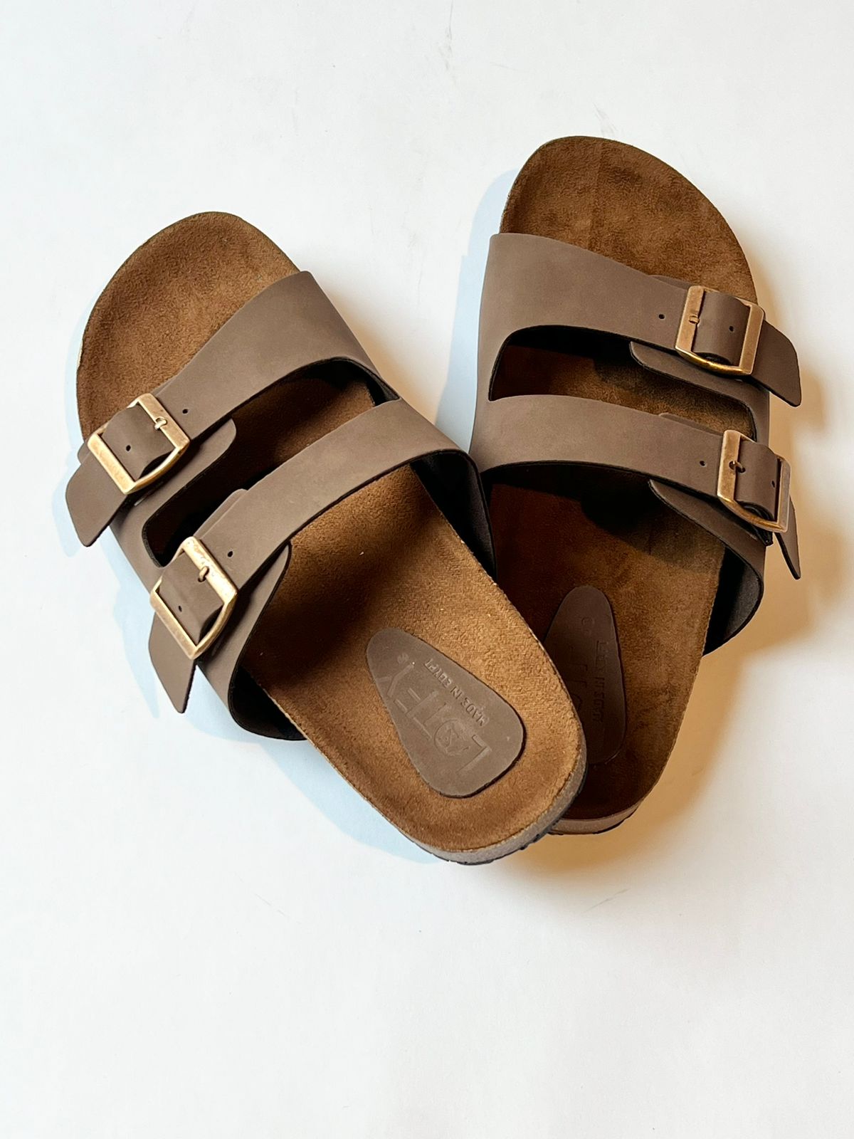 Lotfy Suede 2-Strap Slides For Men 36503