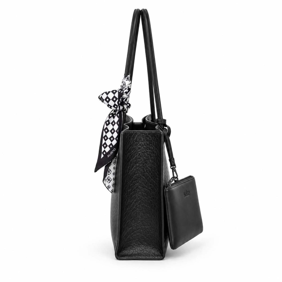 Aldino large structured tote bag in black