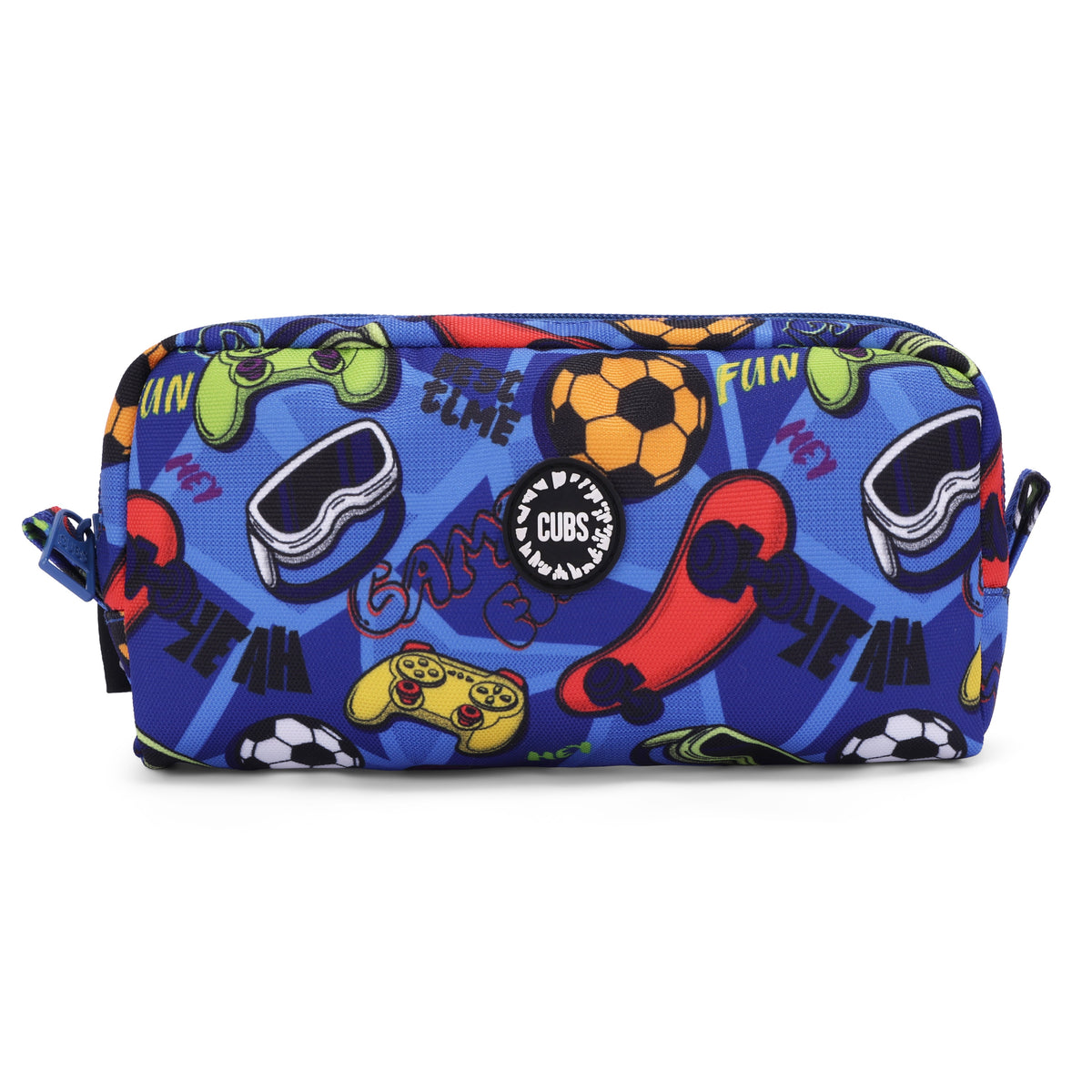 Cubs junior pencil case with Kick & Win football print