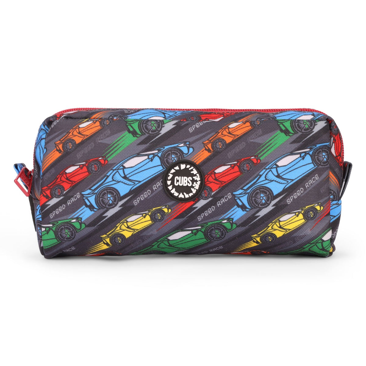Cubs junior pencil case with racing cars print