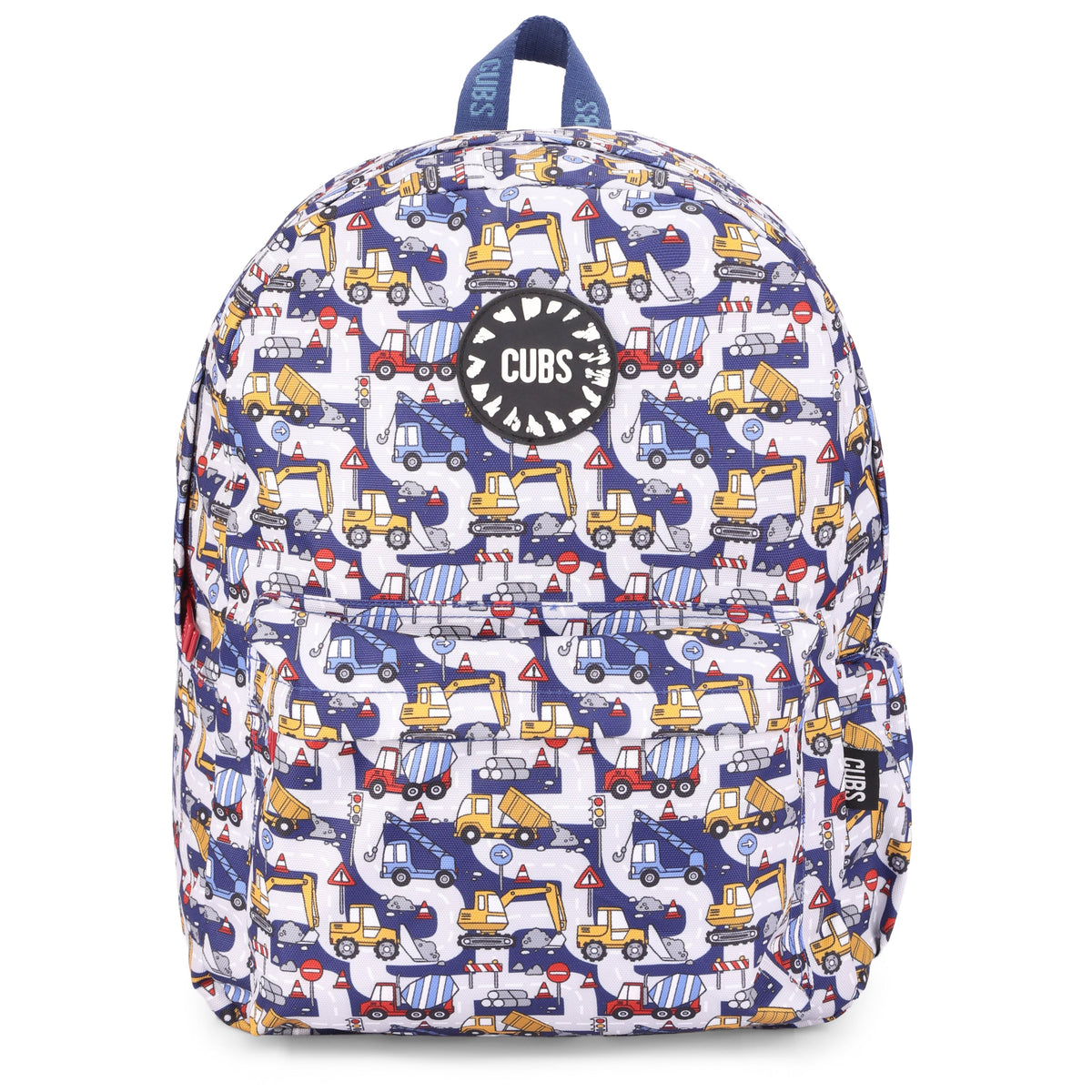 Cubs junior school backpack with construction builders print, 28L