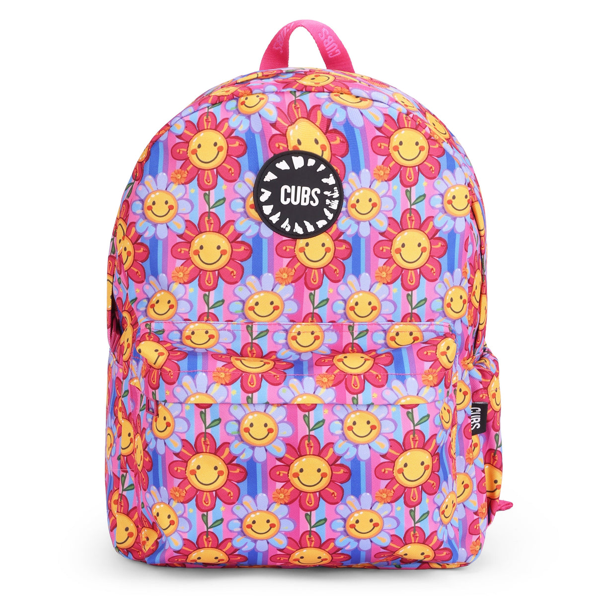 Cubs junior school backpack with purple sunflower print, 28L