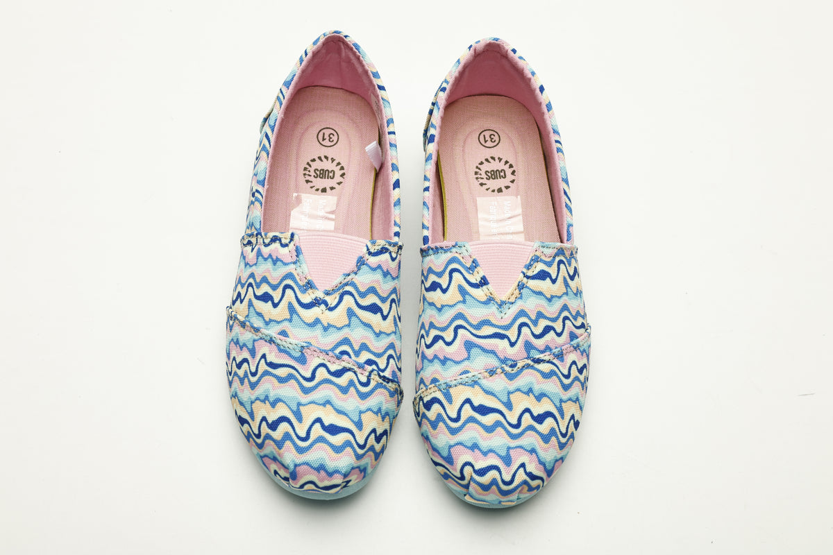 Cubs kids' ballerina flats in blue