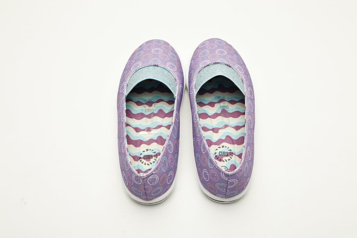 Cubs kids' ballerina flats in purple
