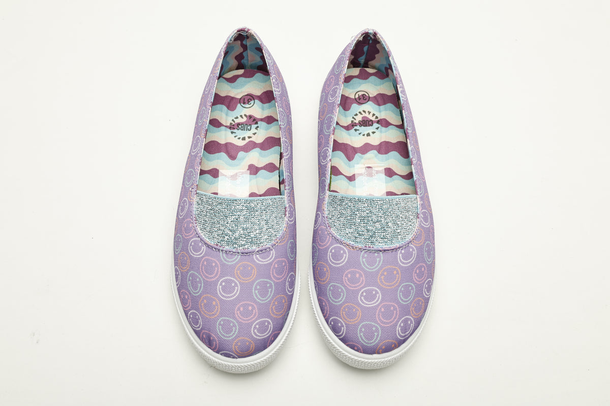 Cubs kids' ballerina flats in purple
