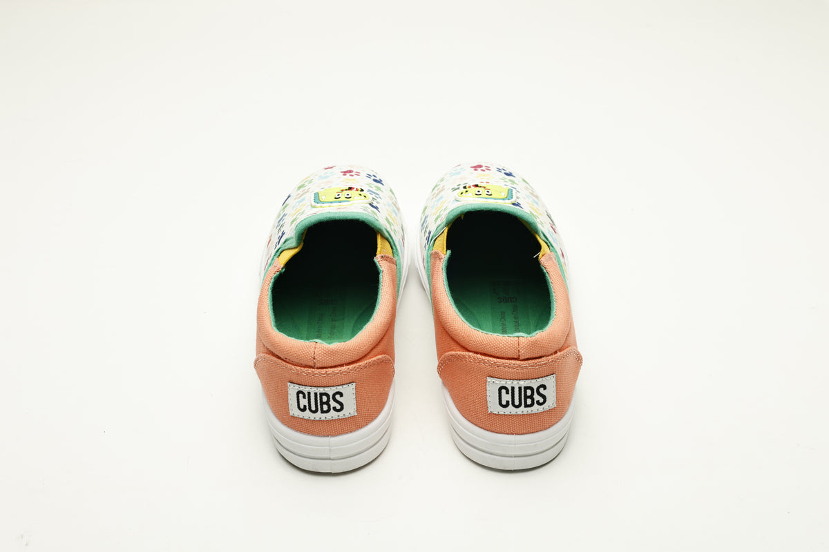 Cubs kids' ballerina flats in white