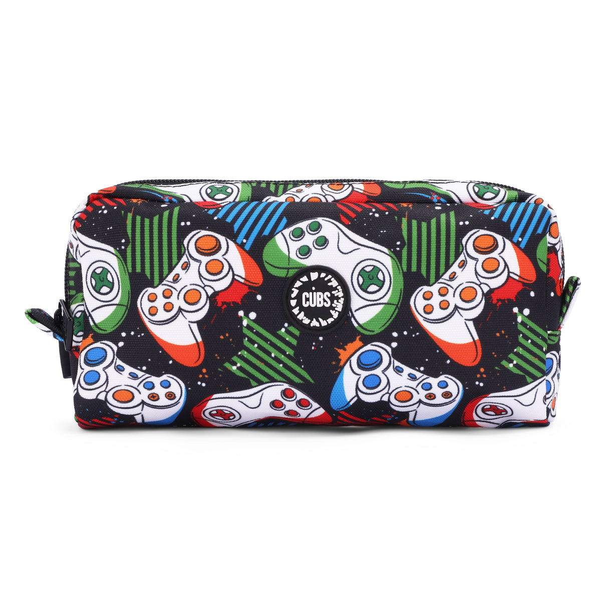 Cubs senior pencil case with Game On gaming print