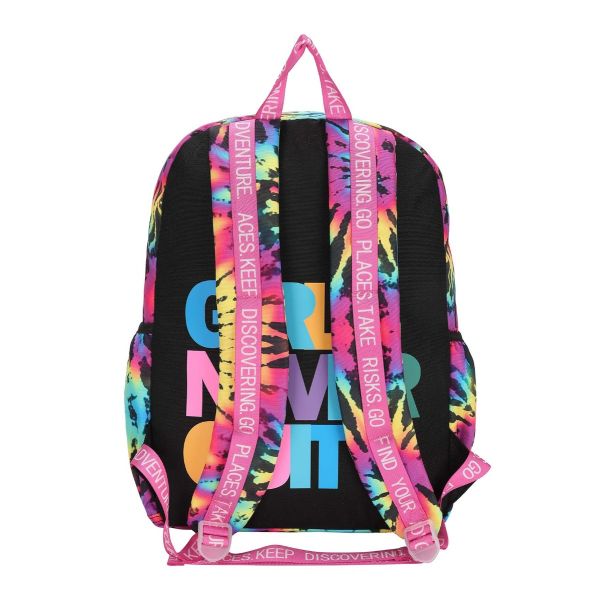 Neon Black Tie Dye Backpack