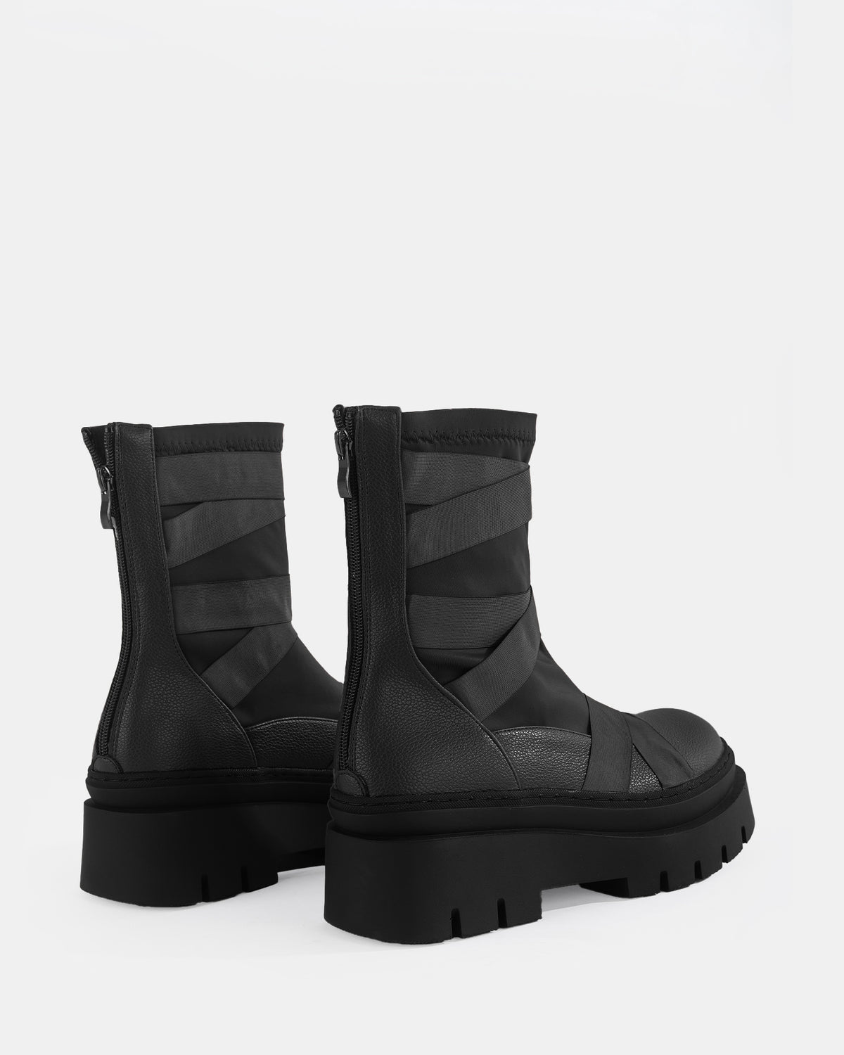 Botshy Women's Chunky Bandage Ankle Boot Black