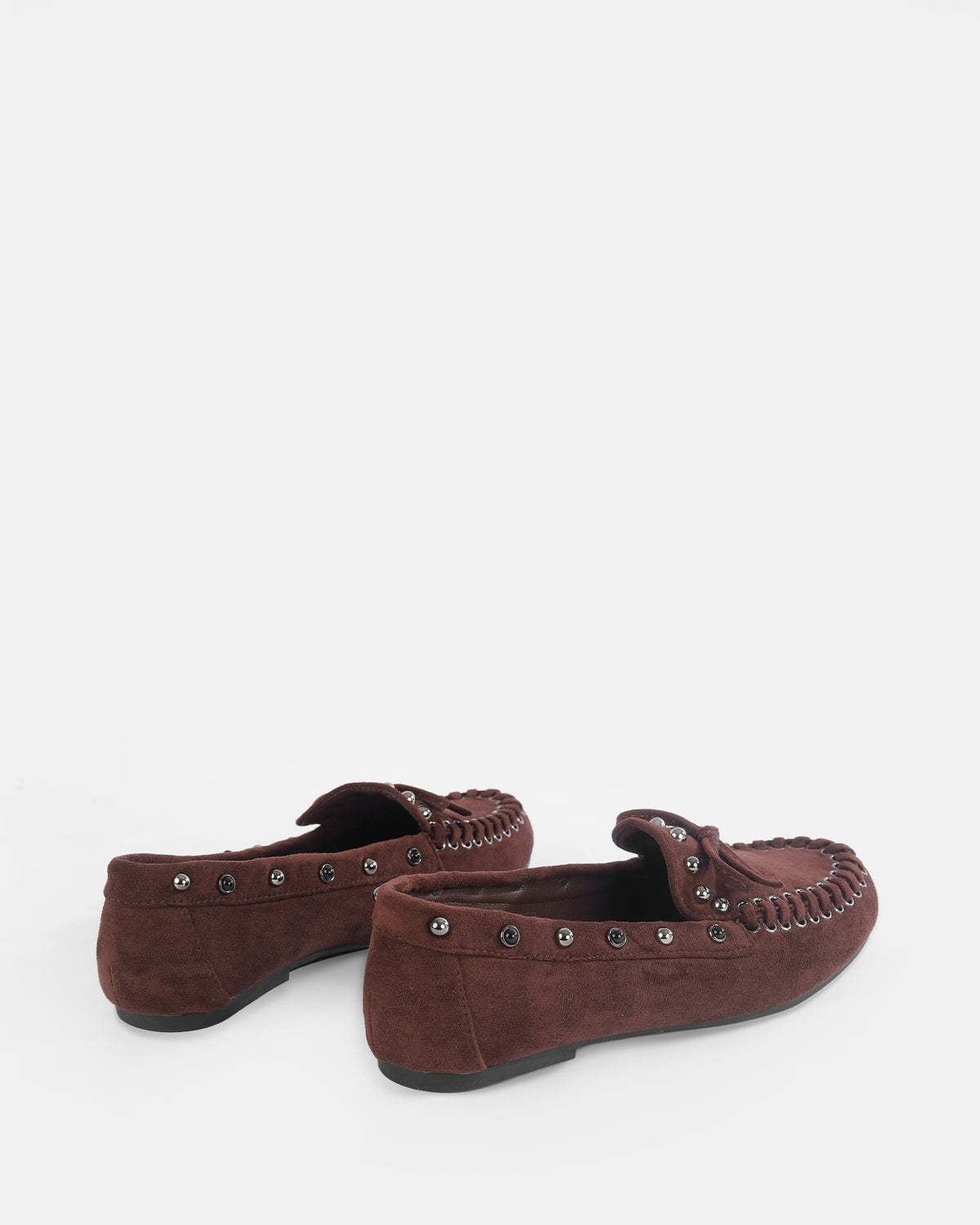 Botshy Women's Studded Moccasin Loafer Cafe