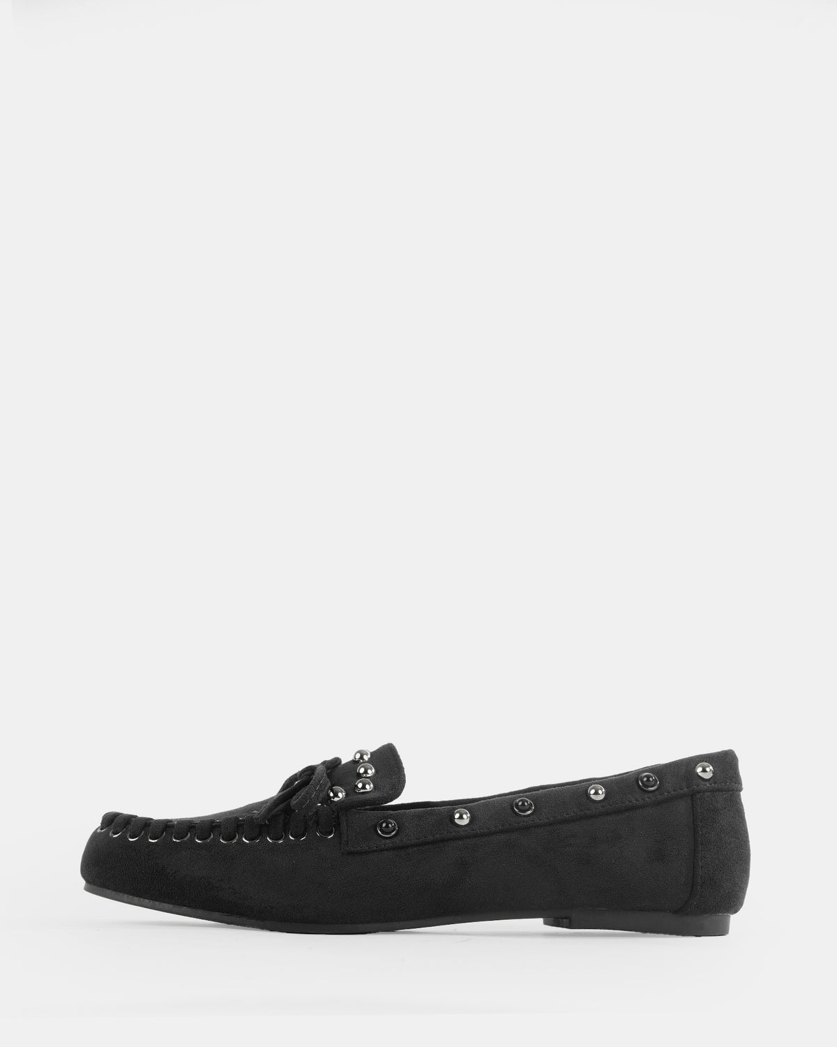 Botshy Women's Studded Moccasin Loafer Black