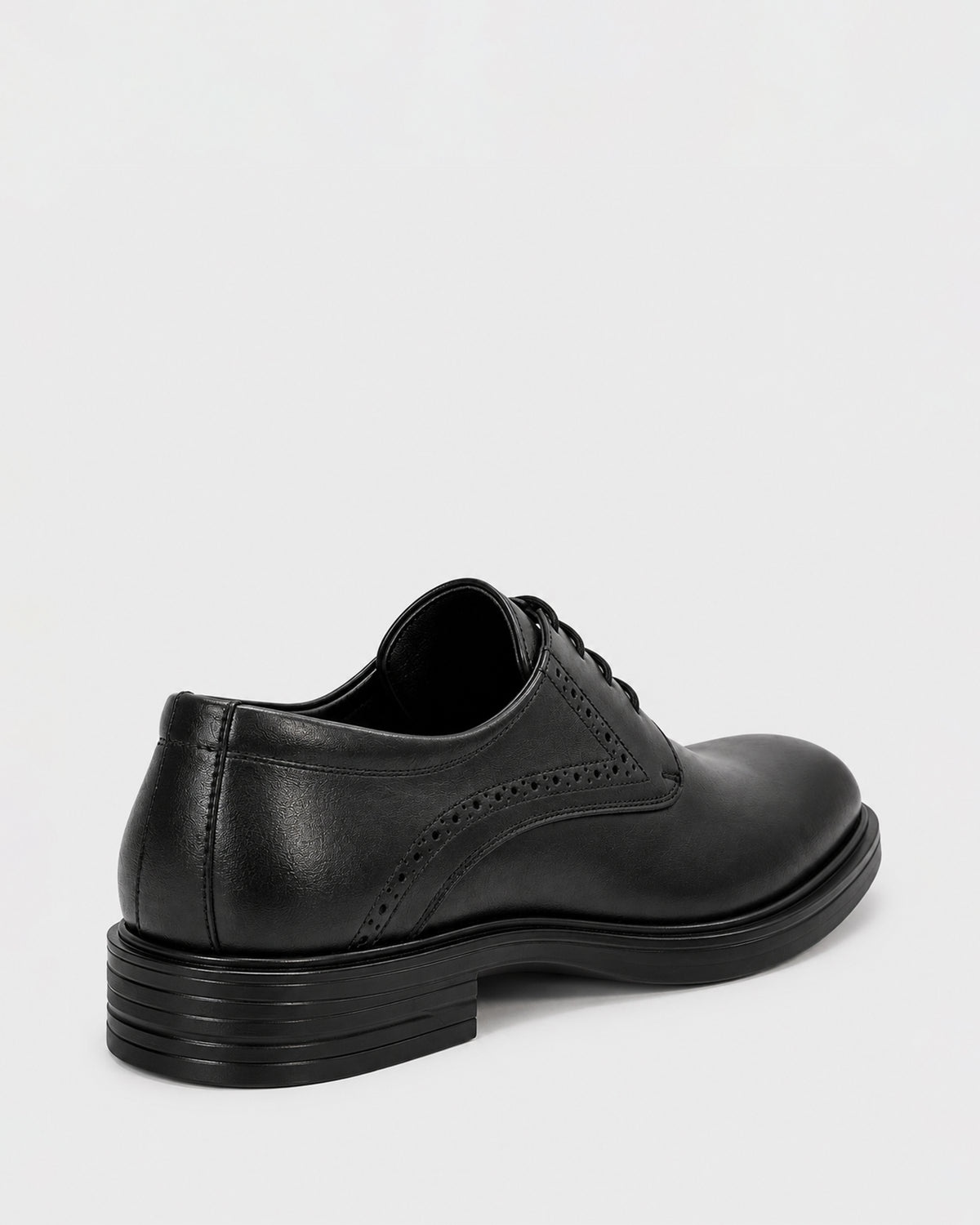 Men's Leather Derby Shoe – Black