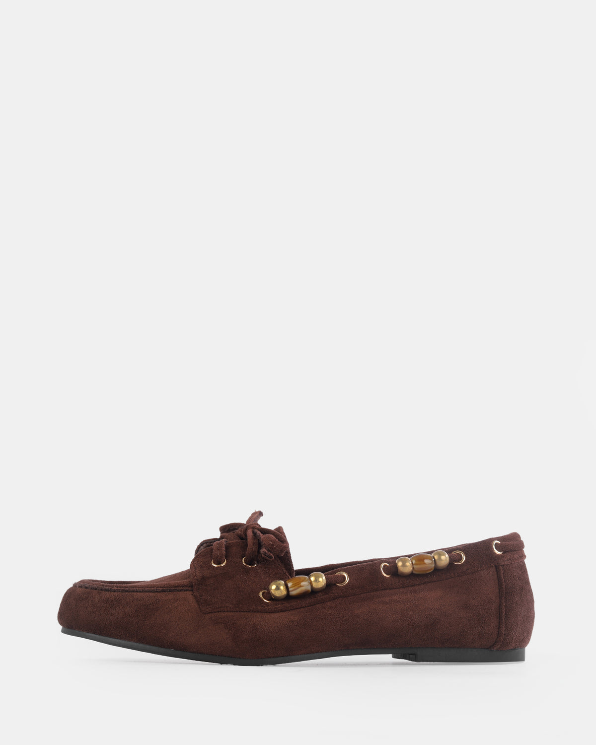 Botshy Women's Beaded Boat Shoe Loafer Cafe