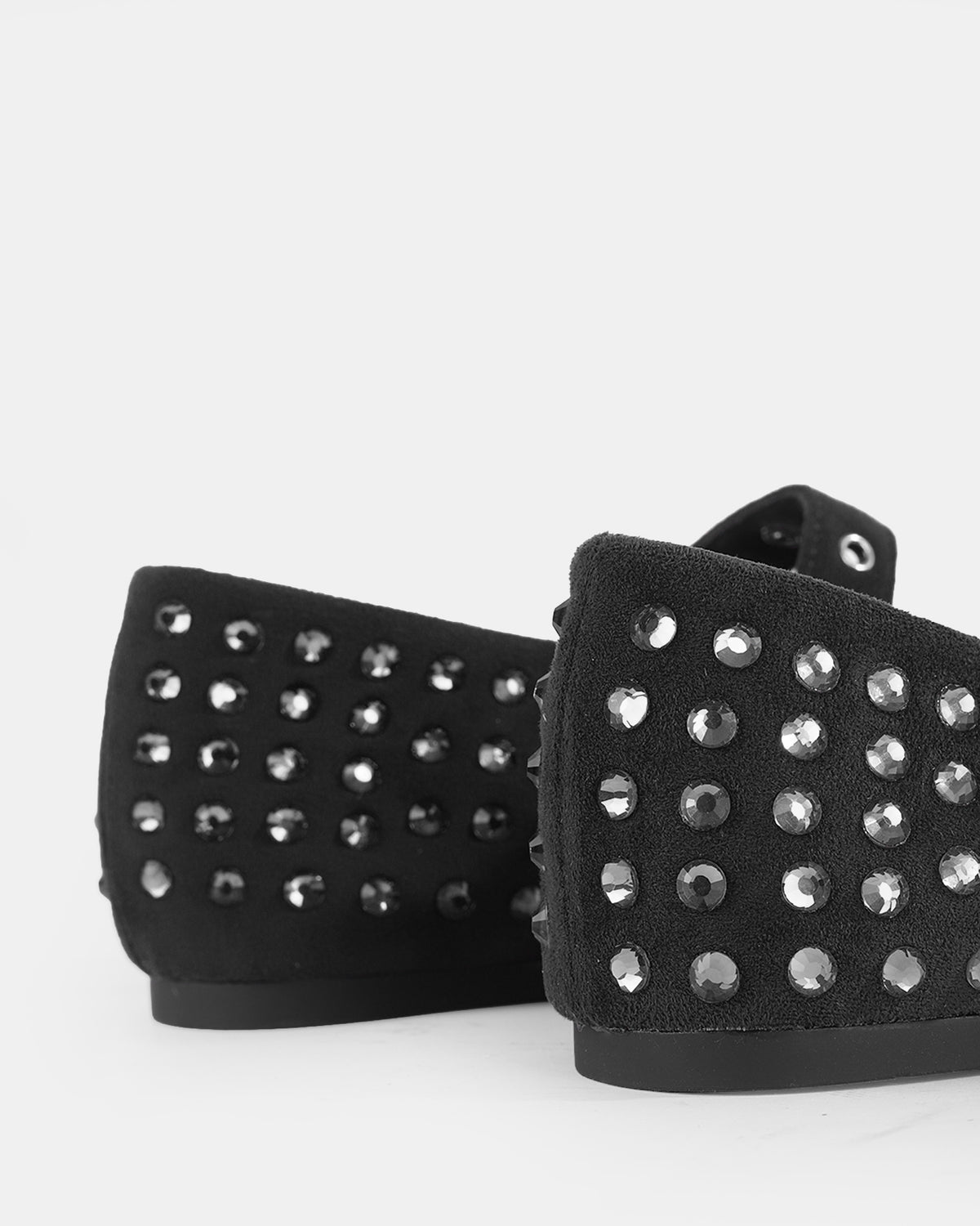 Botshy Women's Studded Mary Jane Flat Black