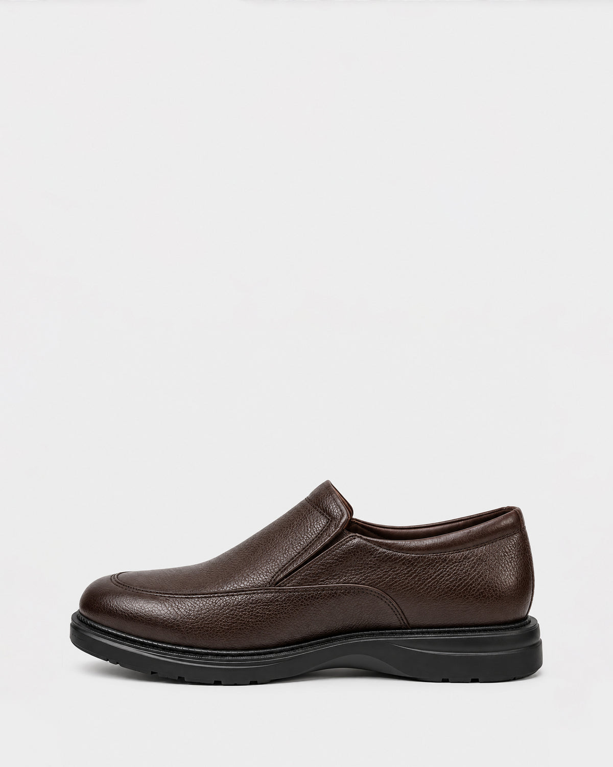Men's Leather Moc-Toe Slip-On – Black & Brown